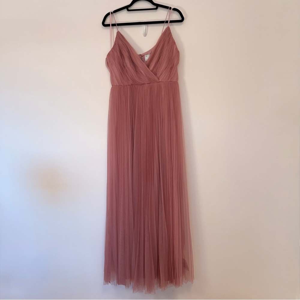 NWT ASOS Design Elegant Dusty Pink Evening Gown Special Occasion Maxi Dress 10